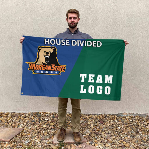 Bears vs Custom Team House Divided Flag, NCAA Custom Flag Bears vs Custom Team House Divided Flag, NCAA Custom Flag