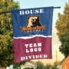 Bears vs Custom Team House Divided Flag, NCAA House Flag