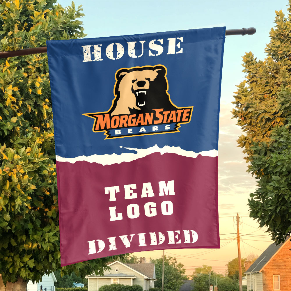 Bears vs Custom Team House Divided Flag, NCAA House Flag Bears vs Custom Team House Divided Flag, NCAA House Flag