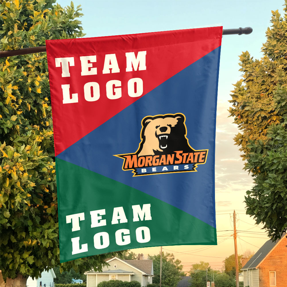 Bears vs Custom Team House Divided Flag, NCAA Spirit Flag Bears vs Custom Team House Divided Flag, NCAA Spirit Flag