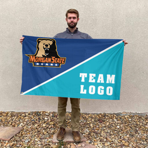 Bears vs Custom Team House Divided Flag, NCAA Split Flag Bears vs Custom Team House Divided Flag, NCAA Split Flag