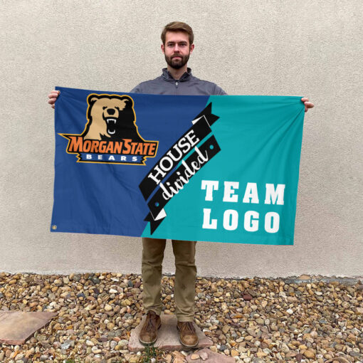 Bears vs Custom Team House Divided Flag, NCAA Team Flag Bears vs Custom Team House Divided Flag, NCAA Team Flag