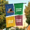 Bears vs Custom Team House Divided Flag, NCAA Two Team Flag
