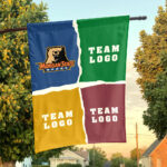 Bears vs Custom Team House Divided Flag, NCAA Two Team Flag