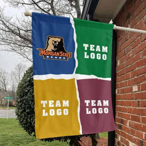 Bears vs Custom Team House Divided Flag, NCAA Two Team Flag Bears vs Custom Team House Divided Flag, NCAA Two Team Flag