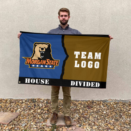 Bears vs Custom Team House Divided Flag, Personalized House Flag Bears vs Custom Team House Divided Flag, Personalized House Flag