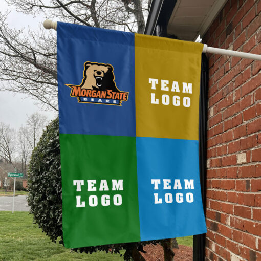Bears vs Custom Team House Divided Flag, Personalized Spirit Flag Bears vs Custom Team House Divided Flag, Personalized Spirit Flag