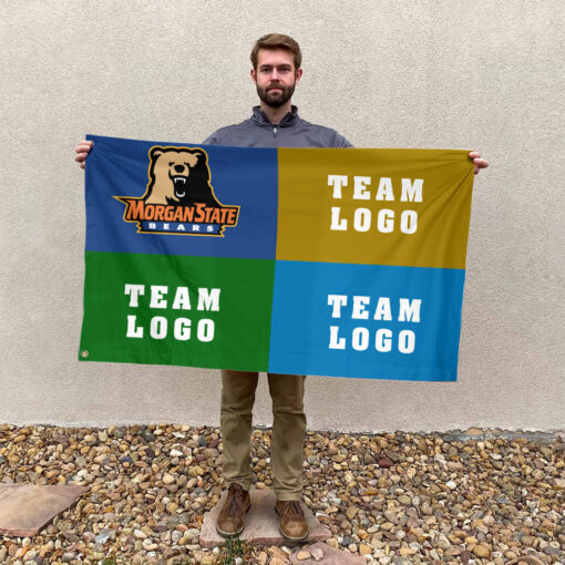 Bears vs Custom Team House Divided Flag, Personalized Spirit Flag Bears vs Custom Team House Divided Flag, Personalized Spirit Flag