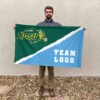 Bison vs Custom Team House Divided Flag, Custom College Flag 2 Bison vs Custom Team House Divided Flag, Custom College Flag