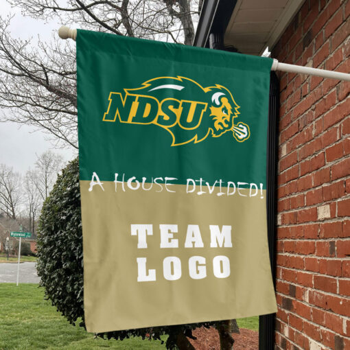 Bison vs Custom Team House Divided Flag, Custom House Flag