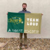 Bison vs Custom Team House Divided Flag, Custom House Flag