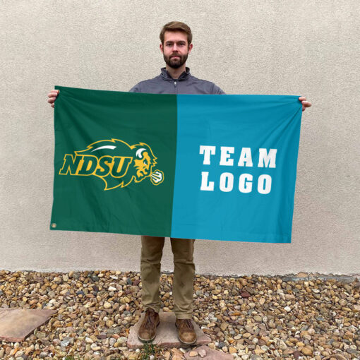 Bison vs Custom Team House Divided Flag, Custom NCAA Flag