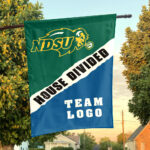 Bison vs Custom Team House Divided Flag, Custom Rivalry Flag