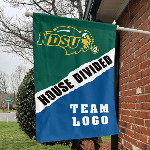 Bison vs Custom Team House Divided Flag, Custom Rivalry Flag
