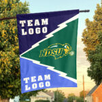 Bison vs Custom Team House Divided Flag, Custom Spirit Flag