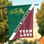 Bison vs Custom Team House Divided Flag, Custom Split Flag