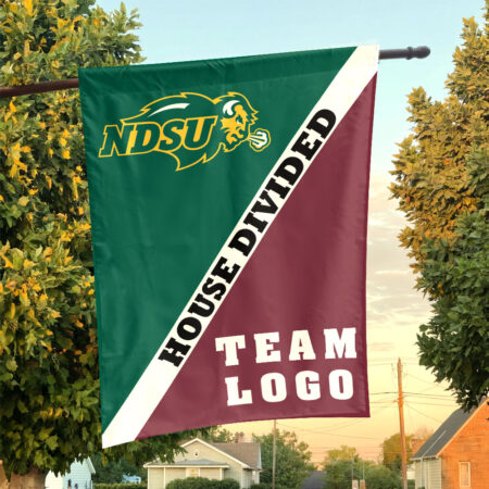 Bison vs Custom Team House Divided Flag, Custom Split Flag