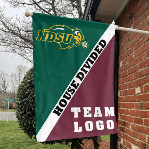 Bison vs Custom Team House Divided Flag, Custom Split Flag