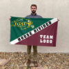 Bison vs Custom Team House Divided Flag, Custom Split Flag