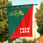Bison vs Custom Team House Divided Flag, Custom Team Flag