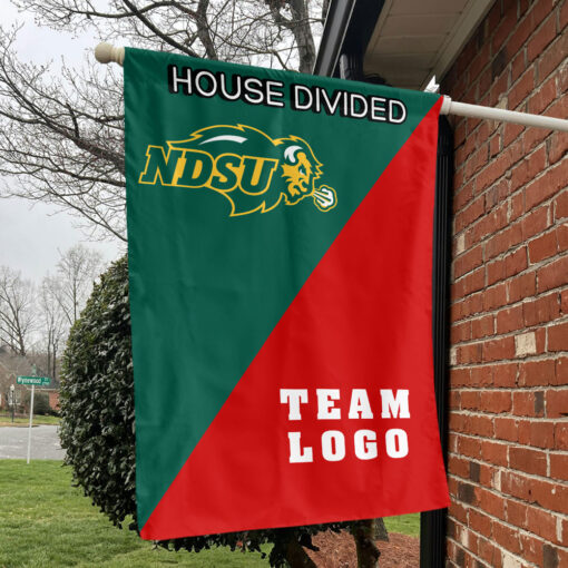 Bison vs Custom Team House Divided Flag, Custom Team Flag