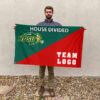 Bison vs Custom Team House Divided Flag, Custom Team Flag