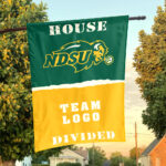 Bison vs Custom Team House Divided Flag, NCAA College Flag