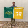 Bison vs Custom Team House Divided Flag, NCAA College Flag