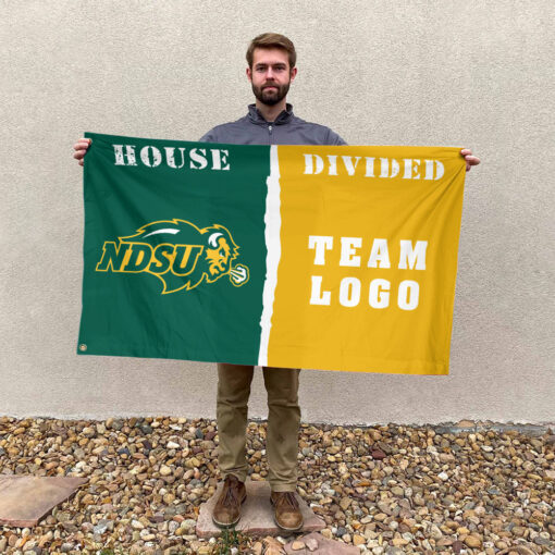 Bison vs Custom Team House Divided Flag, NCAA College Flag