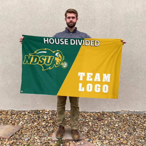 Bison vs Custom Team House Divided Flag, NCAA Custom Flag