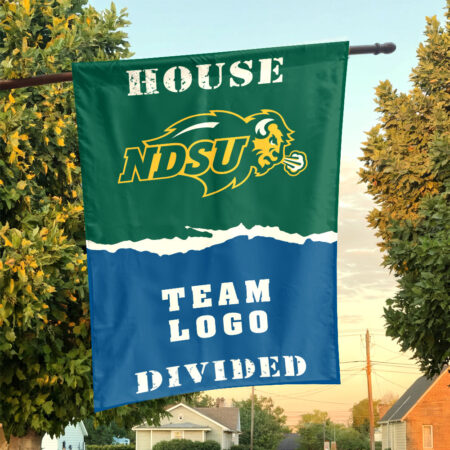 Bison vs Custom Team House Divided Flag, NCAA House Flag
