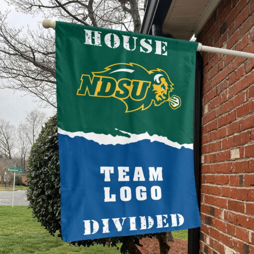 Bison vs Custom Team House Divided Flag, NCAA House Flag