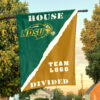 Bison vs Custom Team House Divided Flag, NCAA Rivalry Flag