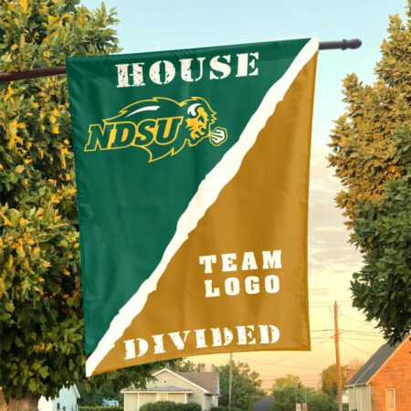Bison vs Custom Team House Divided Flag, NCAA Rivalry Flag