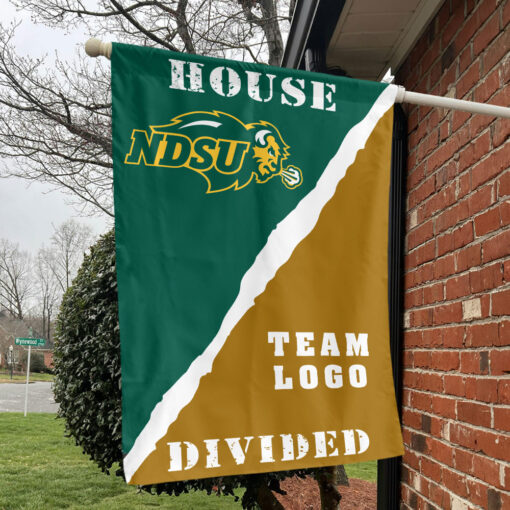 Bison vs Custom Team House Divided Flag, NCAA Rivalry Flag