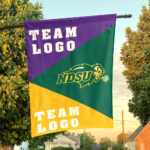 Bison vs Custom Team House Divided Flag, NCAA Spirit Flag