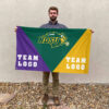 Bison vs Custom Team House Divided Flag, NCAA Spirit Flag