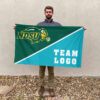 Bison vs Custom Team House Divided Flag, NCAA Split Flag