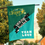 Bison vs Custom Team House Divided Flag, NCAA Team Flag