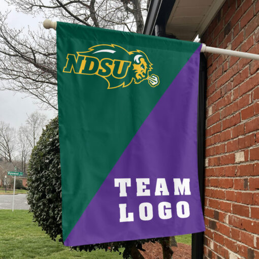 Bison vs Custom Team House Divided Flag, Personalized College Flag