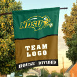 Bison vs Custom Team House Divided Flag, Personalized House Flag