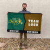 Bison vs Custom Team House Divided Flag, Personalized House Flag