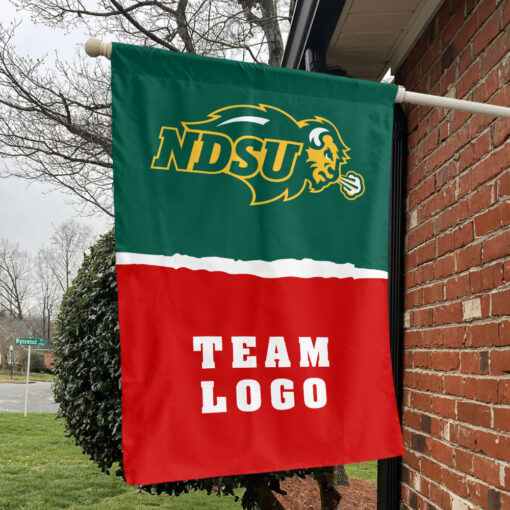 Bison vs Custom Team House Divided Flag, Personalized NCAA Flag