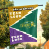 Bison vs Custom Team House Divided Flag, Personalized Spirit Flag