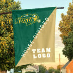 Bison vs Custom Team House Divided Flag, Personalized Split Flag