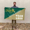 Bison vs Custom Team House Divided Flag, Personalized Split Flag