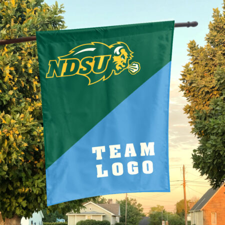 Bison vs Custom Team House Divided Flag, Personalized Team Flag