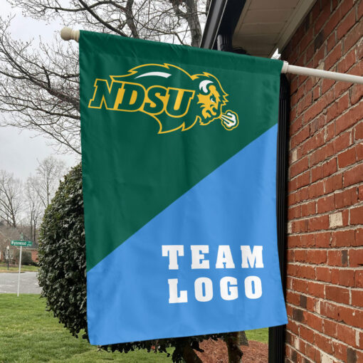 Bison vs Custom Team House Divided Flag, Personalized Team Flag