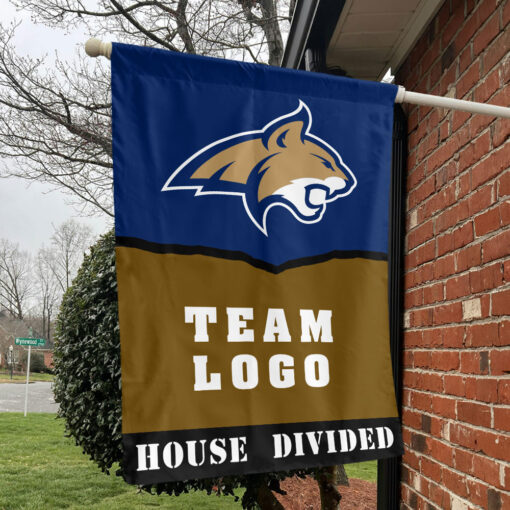 Bobcats vs Custom Team House Divided Flag, Custom House Flag