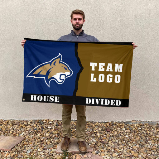 Bobcats vs Custom Team House Divided Flag, Custom House Flag